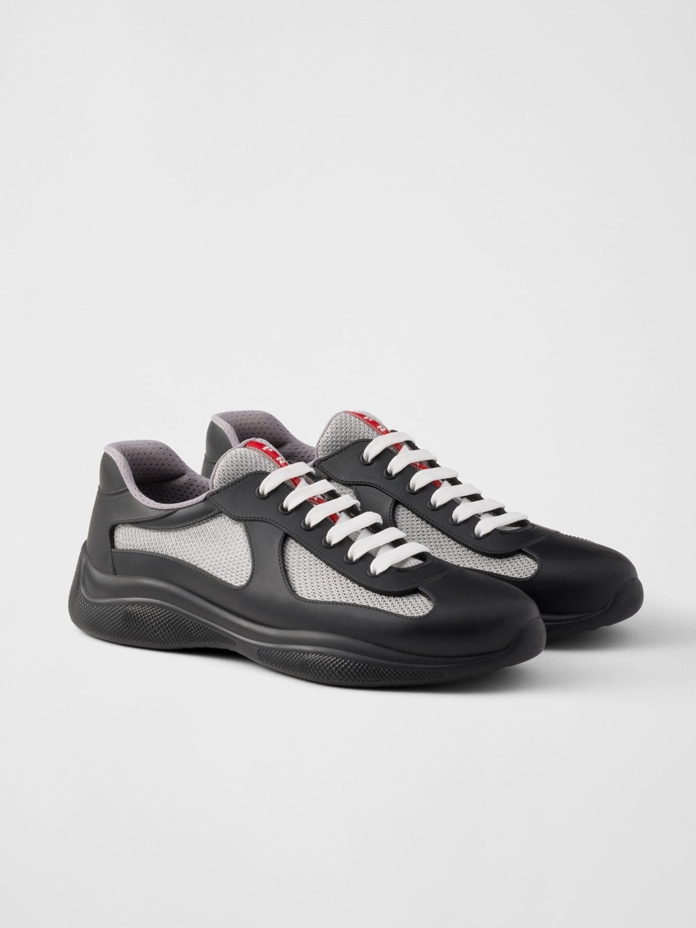 Prada Men's America's Cup Soft Rubber & Bike Fabric Sneakers
